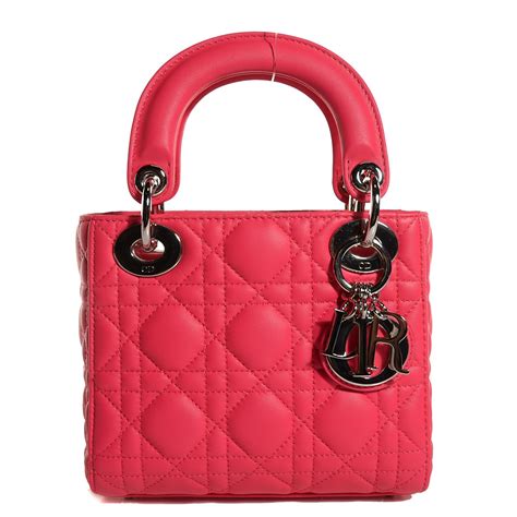 mini sac dior rose|CHRISTIAN DIOR Lambskin Cannage Mini My Dior Top Handle .